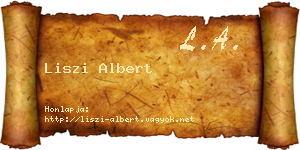 Liszi Albert névjegykártya