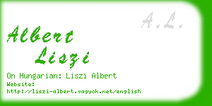 albert liszi business card